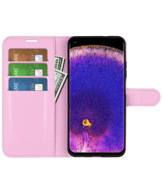 Housse Oppo Find X5 Pro portefeuille style cuir
