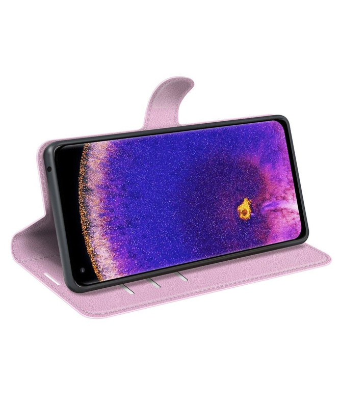 Housse Oppo Find X5 Pro portefeuille style cuir