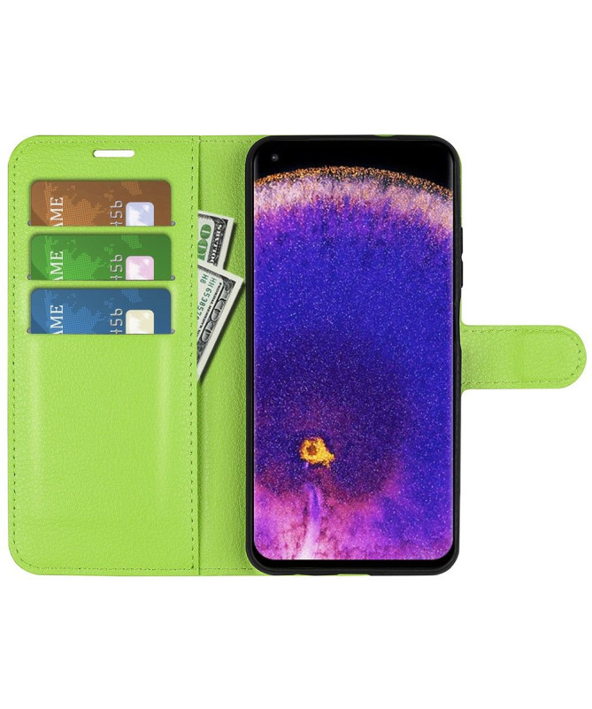 Housse Oppo Find X5 Pro portefeuille style cuir