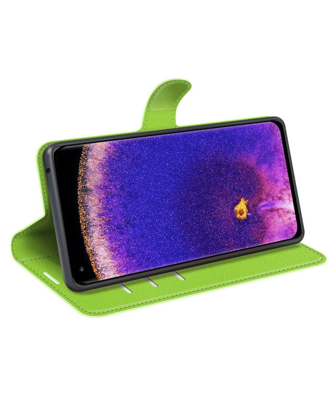 Housse Oppo Find X5 Pro portefeuille style cuir