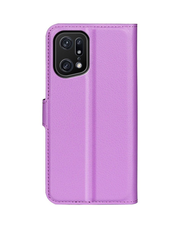 Housse Oppo Find X5 Pro portefeuille style cuir