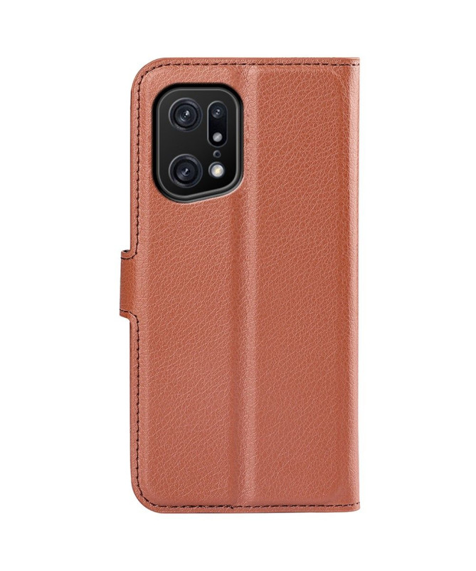 Housse Oppo Find X5 Pro portefeuille style cuir