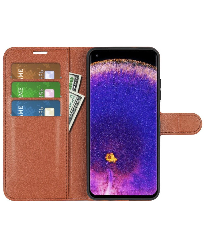 Housse Oppo Find X5 Pro portefeuille style cuir