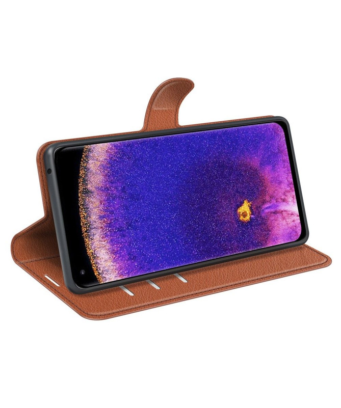 Housse Oppo Find X5 Pro portefeuille style cuir