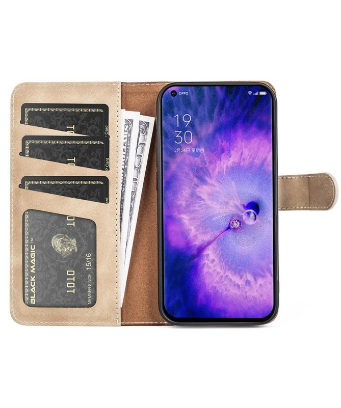 Housse Oppo Find X5 Stand Folio Bicolore