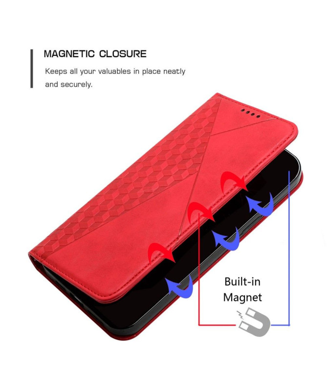Housse Oppo Find X5 Simili Cuir Design Géométrie