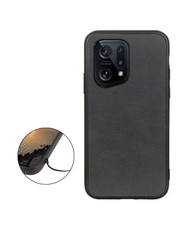 Coque Oppo Find X5 Jazz simili cuir vintage