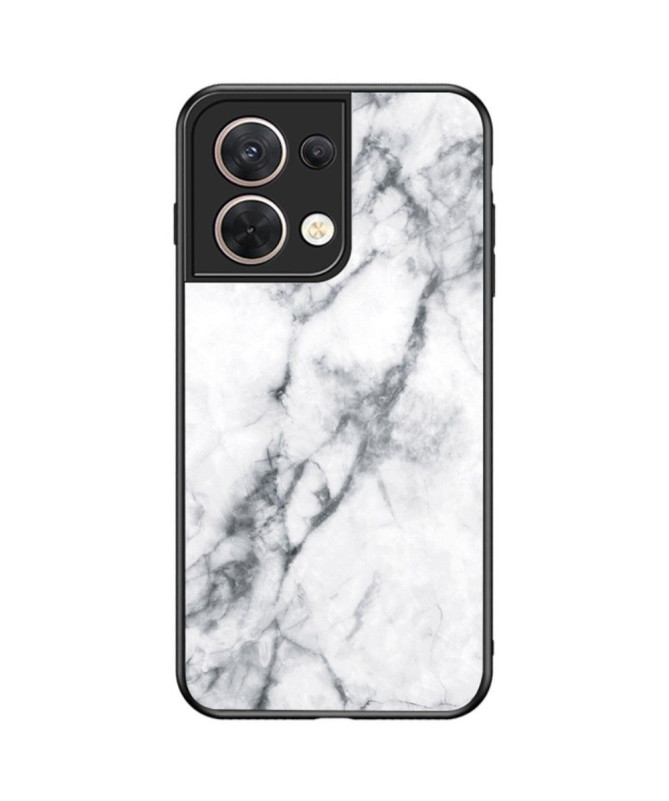 Coque Oppo Reno 8 Marbre dos verre trempé