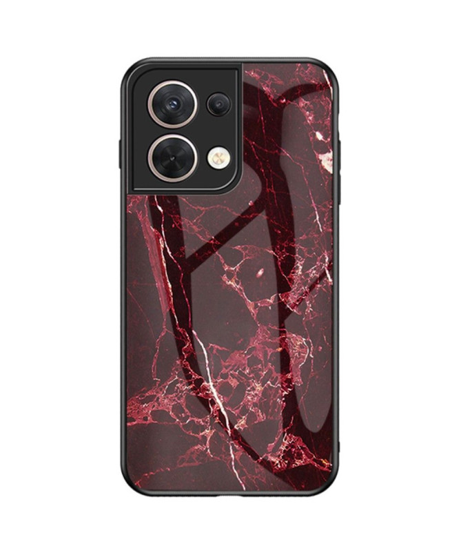 Coque Oppo Reno 8 Marbre dos verre trempé