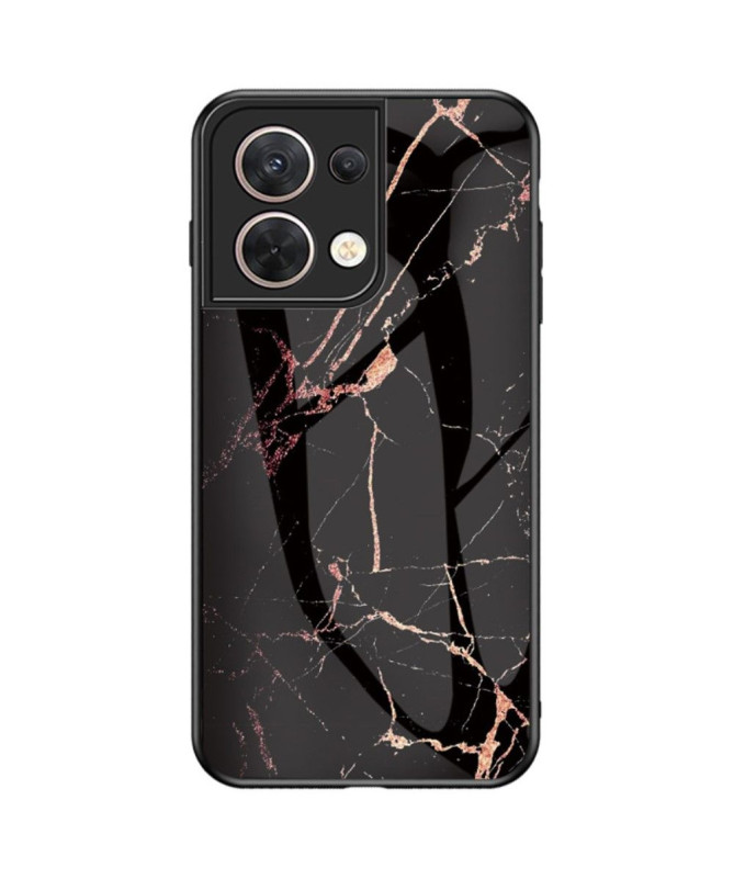 Coque Oppo Reno 8 Marbre dos verre trempé