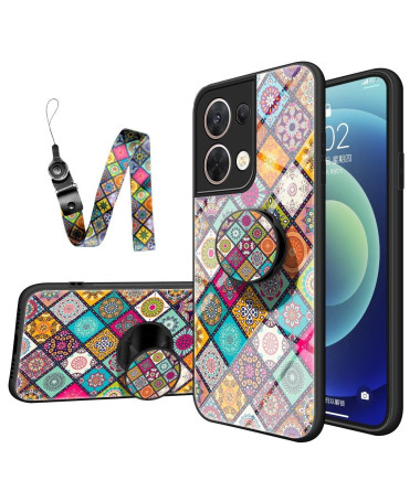 Coque Oppo Reno 8 Kaleidoscope Mandala avec support