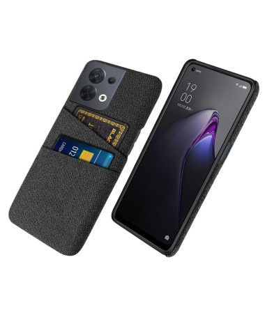 Coque Oppo Reno 8 Tissu Porte-Cartes