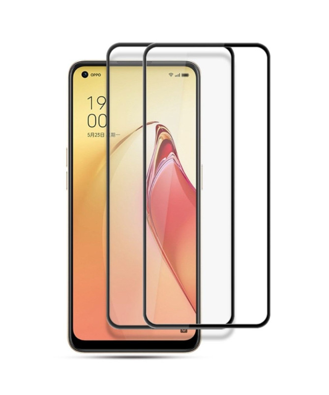 Protections d'écran Oppo Reno 8 Pro en verre trempé Full Size (2 pièces)