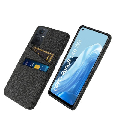 Coque Oppo Reno 8 Lite Tissu Porte-Cartes