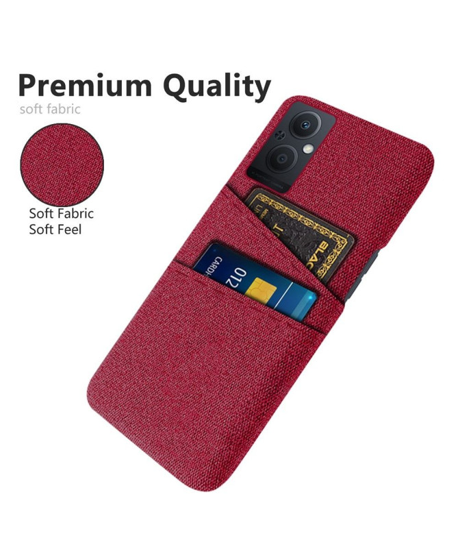 Coque Oppo Reno 8 Lite Tissu Porte-Cartes