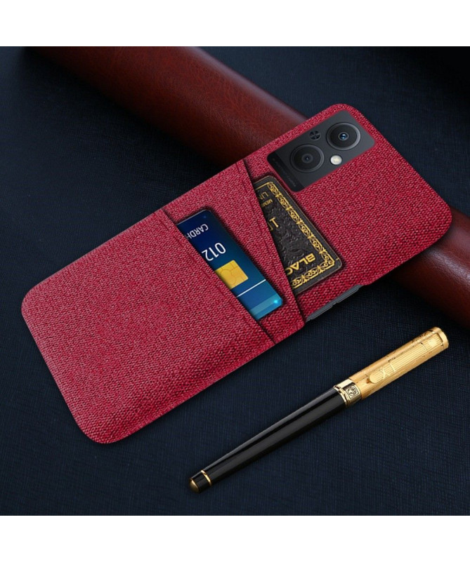Coque Oppo Reno 8 Lite Tissu Porte-Cartes
