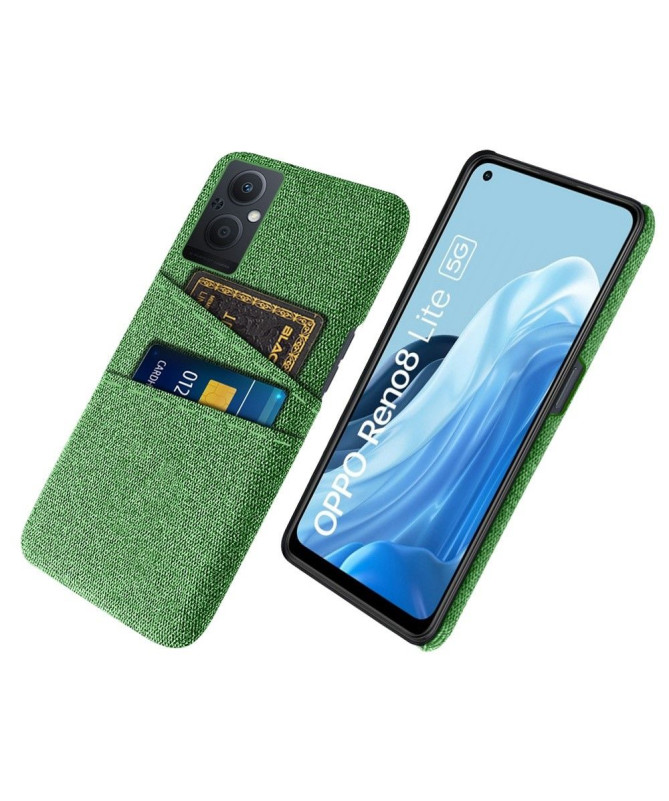 Coque Oppo Reno 8 Lite Tissu Porte-Cartes