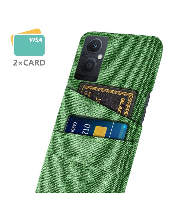 Coque Oppo Reno 8 Lite Tissu Porte-Cartes