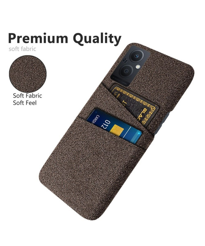Coque Oppo Reno 8 Lite Tissu Porte-Cartes