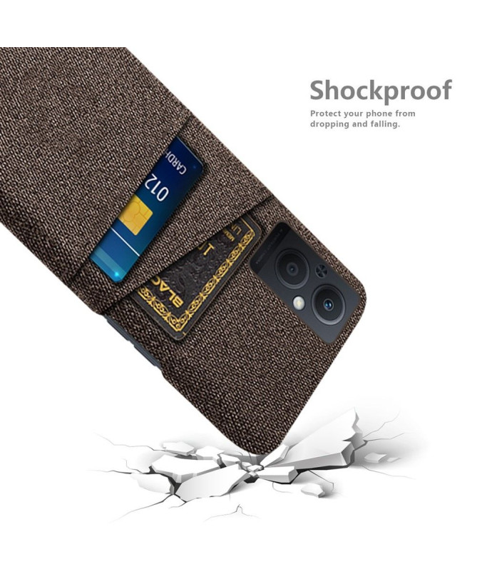Coque Oppo Reno 8 Lite Tissu Porte-Cartes