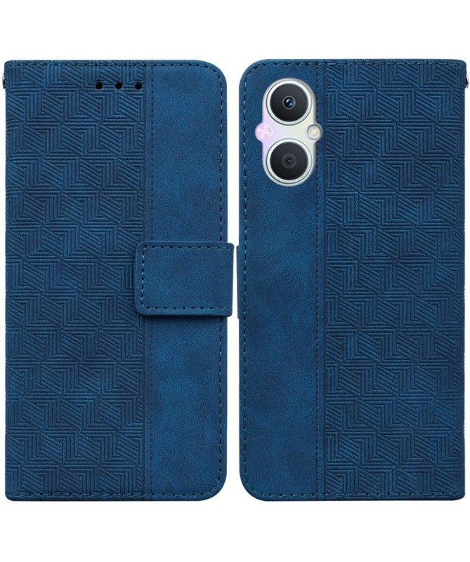 Étui Oppo Reno 8 Lite folio simili cuir stripes