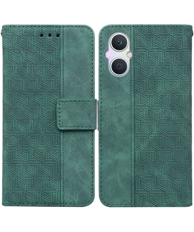 Étui Oppo Reno 8 Lite folio simili cuir stripes