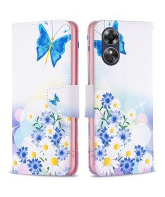 Housse Oppo A17 Papillon et marguerites