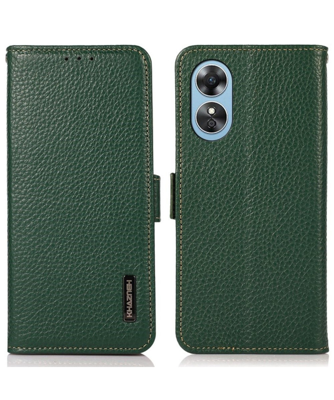 Housse Oppo A17 KHAZNEH cuir grainé first