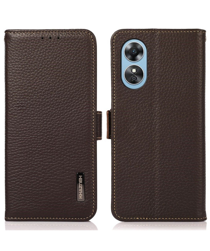 Housse Oppo A17 KHAZNEH cuir grainé first