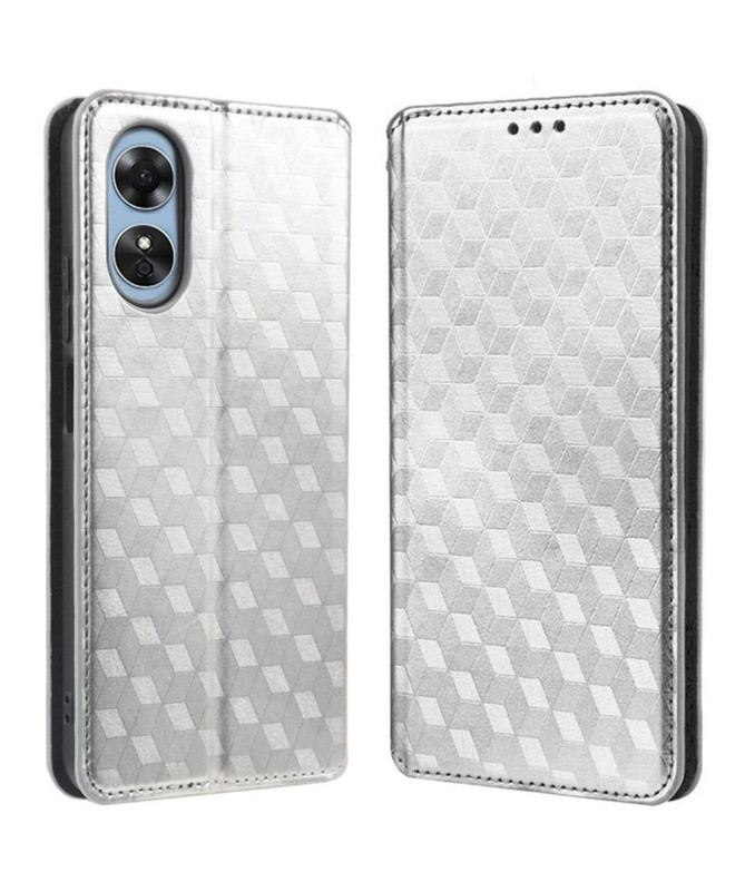 Housse Oppo A17 flip cover design géométrie