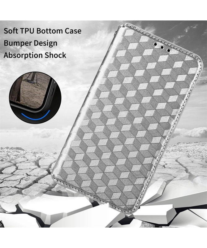 Housse Oppo A17 flip cover design géométrie