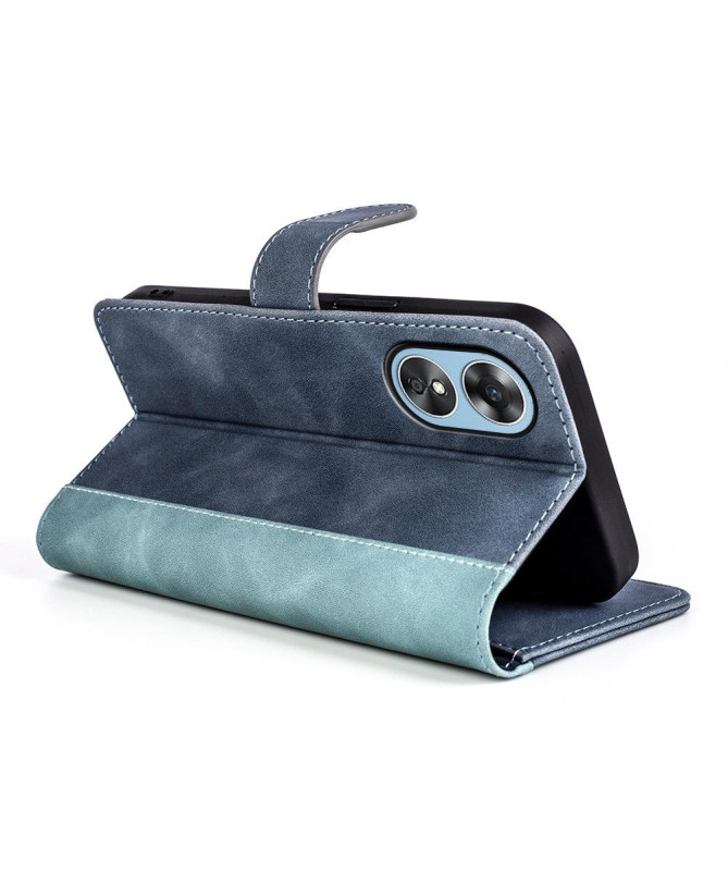 Housse Oppo A17 Stand Folio Bicolore