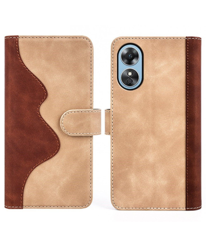 Housse Oppo A17 Stand Folio Bicolore