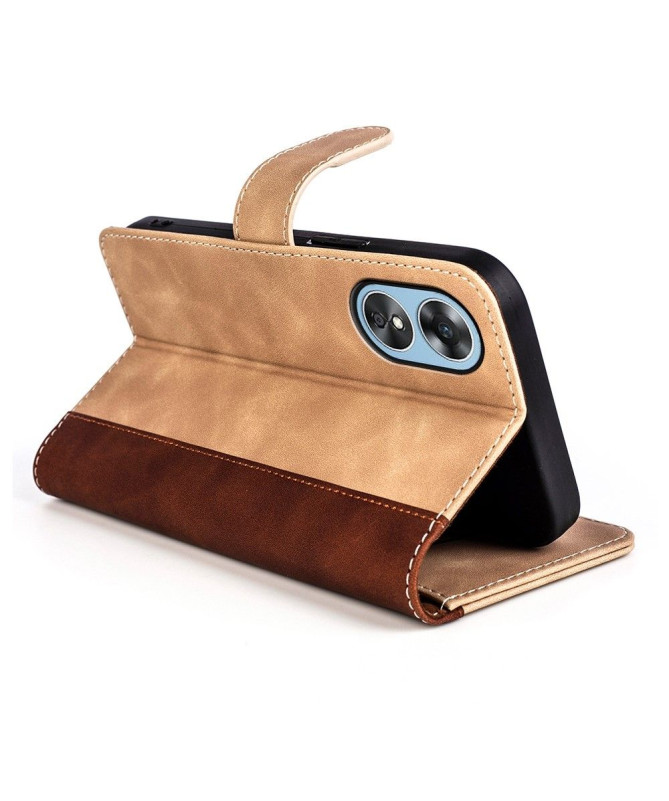 Housse Oppo A17 Stand Folio Bicolore