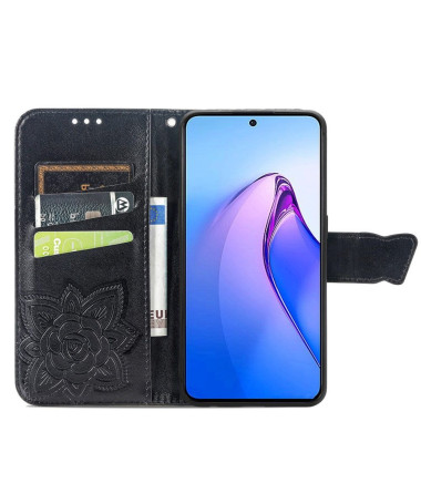 Housse Oppo Reno 8 Pro Papillon Relief