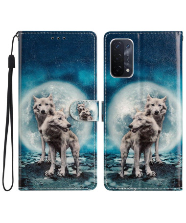 Housse Oppo A74 5G / A54 5G Motif Loups