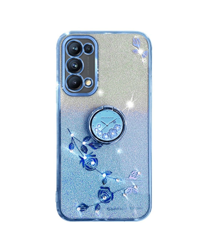 Coque Oppo A54 5G / A74 5G Glamour Glitz avec Anneau