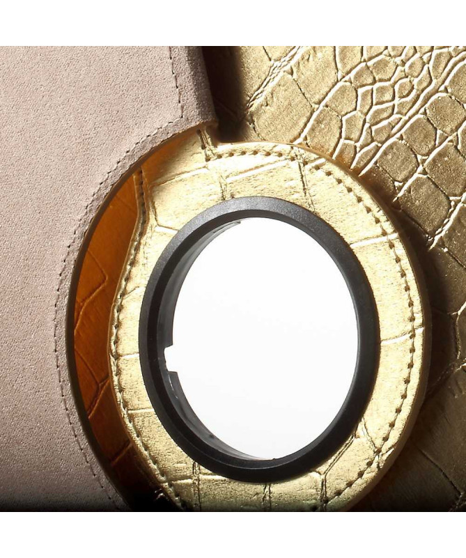 Housse iPad 9.7 2017 / 2018 Style Cuir Alligator - Doré