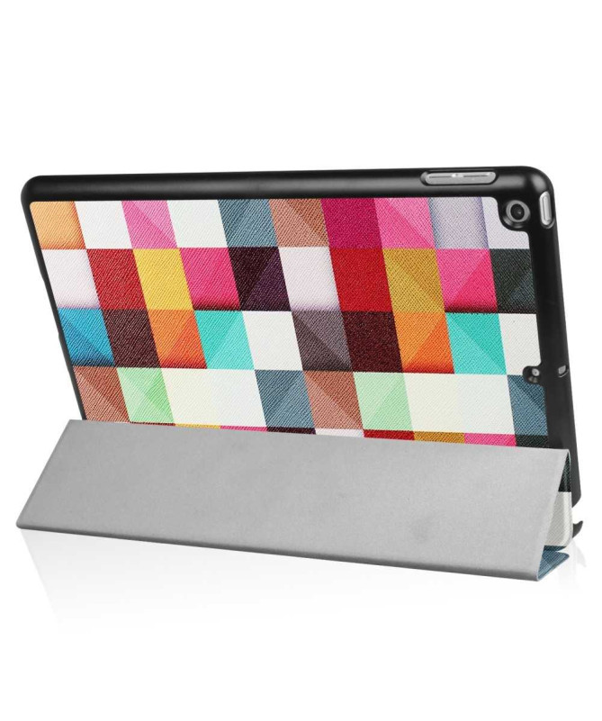 Housse iPad 9.7 2017 / 2018 Smart Cover - Carreaux Colorés