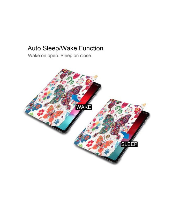 Coque iPad Pro 11 pouces avec rabat - papillons et fleurs
