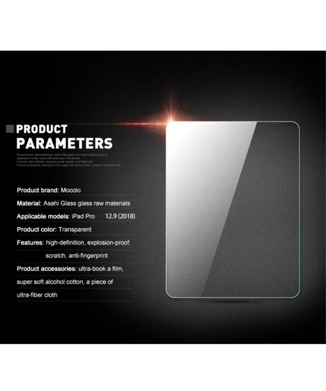 Protection d’écran iPad Pro 12.9 2018 en verre trempé Full Size