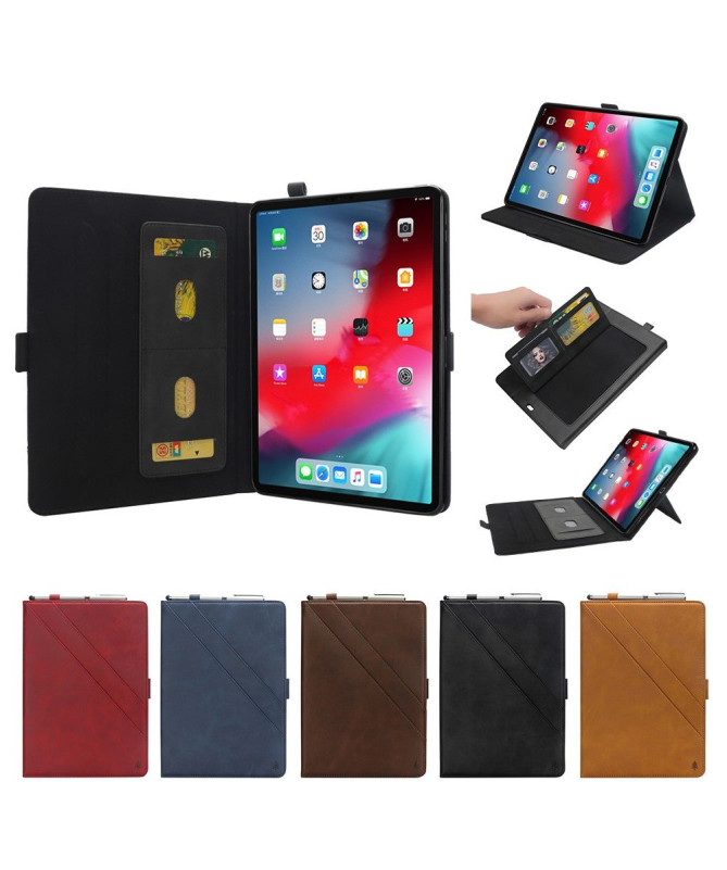 Housse iPad Pro 12.9 2018 Effet cuir support porte-cartes