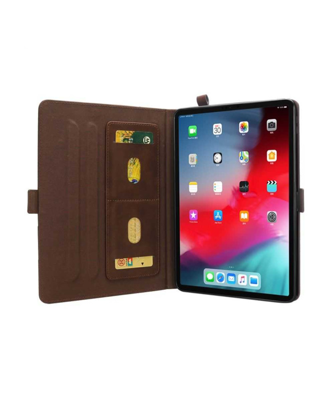 Housse iPad Pro 12.9 2018 Effet cuir support porte-cartes