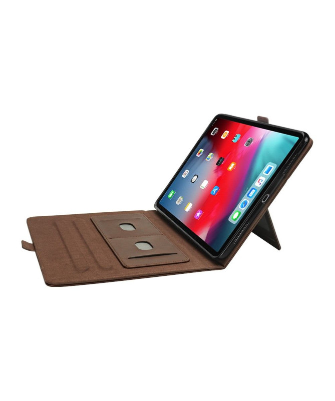 Housse iPad Pro 12.9 2018 Effet cuir support porte-cartes