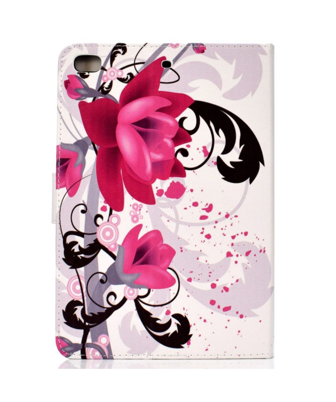 iPad Mini 4 / 3 / 2 / 1 - Housse porte cartes purple flowers