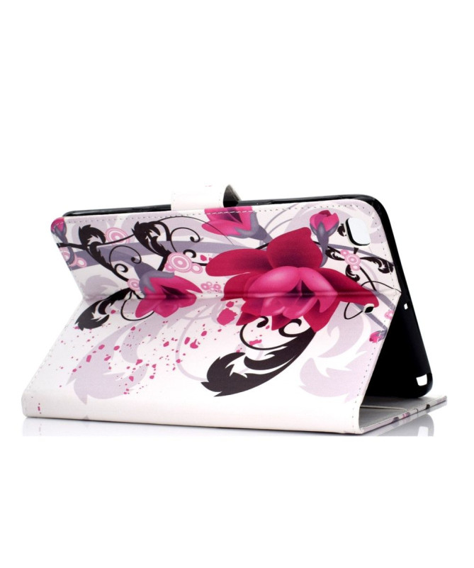 iPad Mini 4 / 3 / 2 / 1 - Housse porte cartes purple flowers