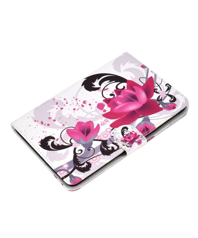 iPad Mini 4 / 3 / 2 / 1 - Housse porte cartes purple flowers