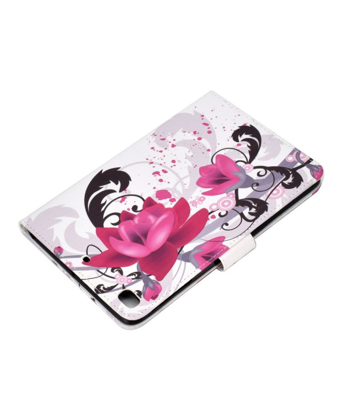 iPad Mini 4 / 3 / 2 / 1 - Housse porte cartes purple flowers