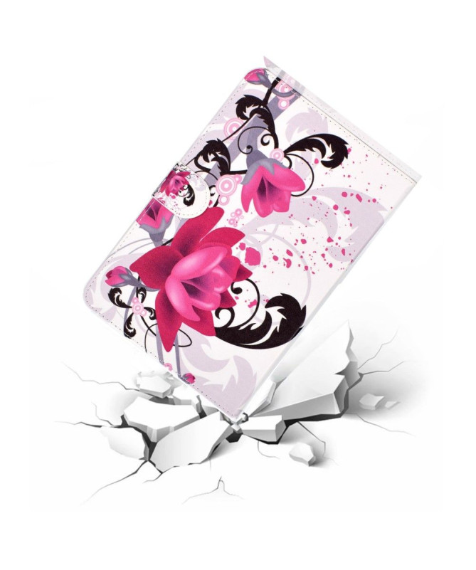 iPad Mini 4 / 3 / 2 / 1 - Housse porte cartes purple flowers