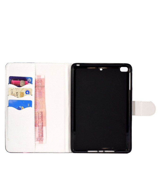 iPad Mini 4 / 3 / 2 / 1 - Housse porte cartes purple flowers
